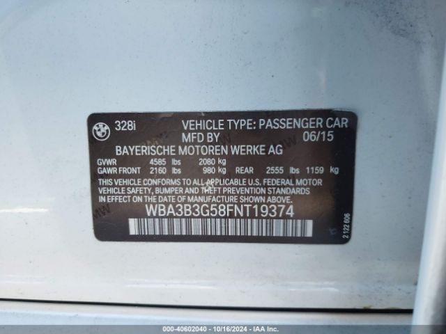 WBA3B3G58FNT19374 BMW 328i Xdrive