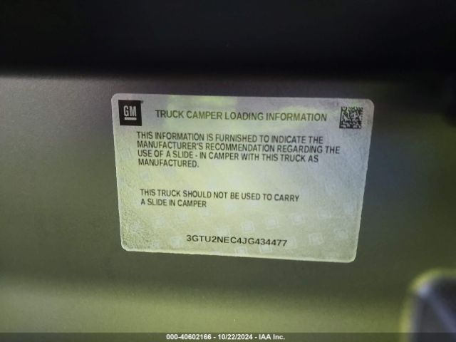 3GTU2NEC4JG434477 GMC Sierra 1500 Slt