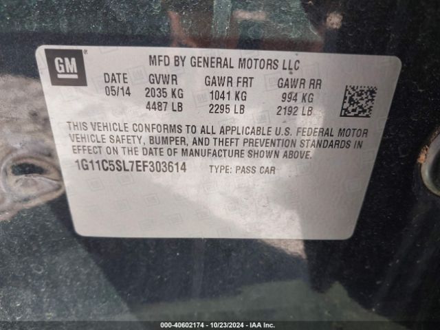1G11C5SL7EF303614 Chevrolet MALIBU 1LT