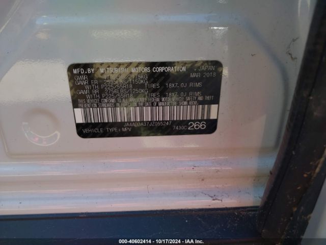 JA4AD3A37JZ055247 Mitsubishi Outlander Sel