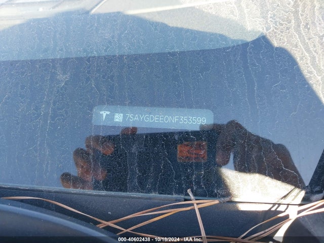 2022 TESLA MODEL Y 7SAYGDEE0NF353599 Photo 8