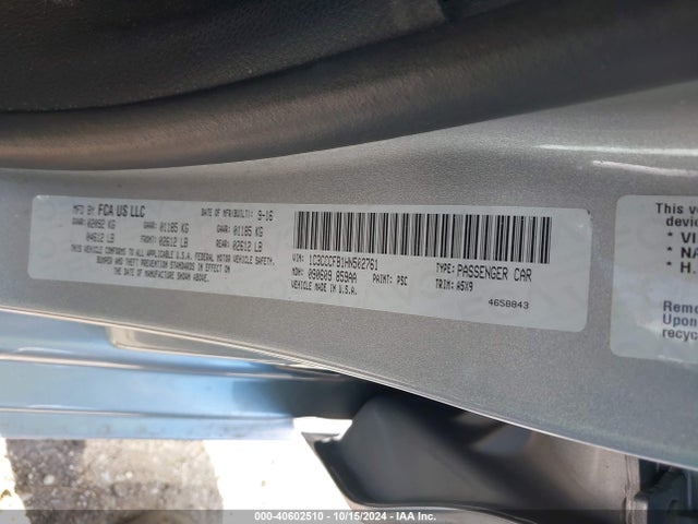 1C3CCCFB1HN502761 Chrysler 200 Touring