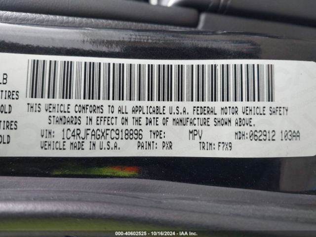 1C4RJFAGXFC918896 Jeep Grand Cherokee Laredo