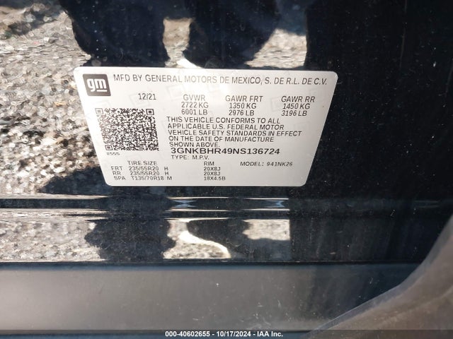 Chevrolet Blazer Awd 2lt 2022 3GNKBHR49NS136724 Image 9