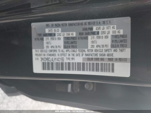 3MVDMBCL4LM140169 Mazda Cx-30 Select Package