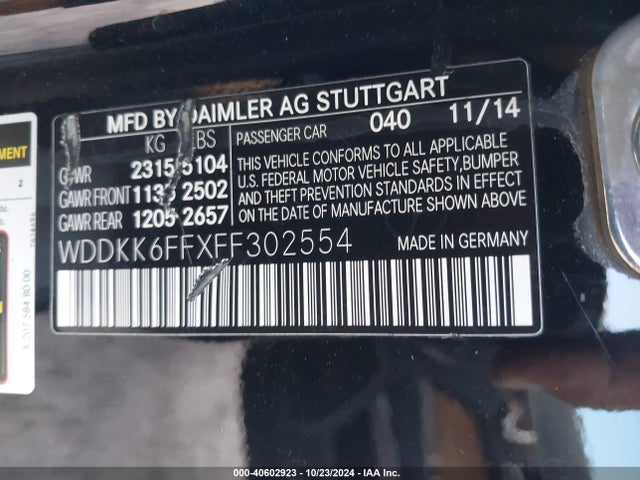 Mercedes-Benz E 400 2015 WDDKK6FFXFF302554 Image 9