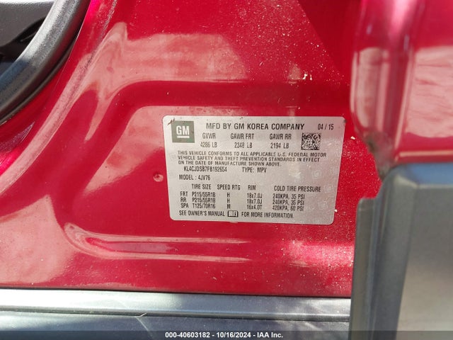 KL4CJDSB7FB192654 Buick Encore Premium