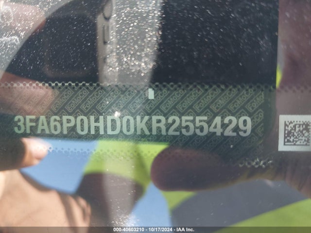 Ford FUSION SE 2019 3FA6P0HD0KR255429 Image 9