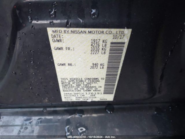 1N4AL3AP5JC126191 Nissan Altima 2.5 Sl