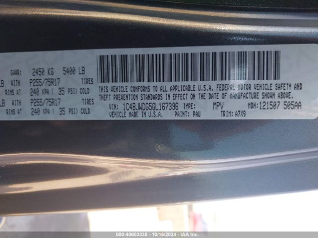 1C4BJWDG5GL167396 Jeep Wrangler Unlimited Sport