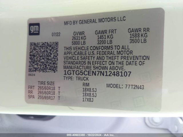 1GTG5CEN7N1248107 GMC Canyon 2wd  Short Box Elevation