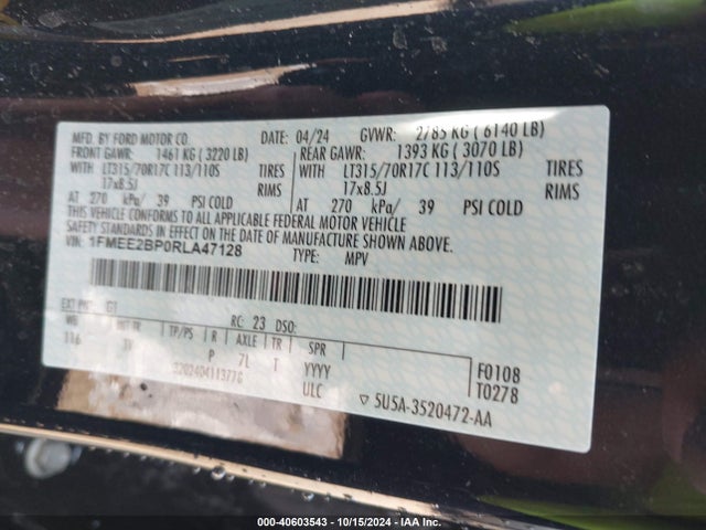 Ford Bronco Wildtrak 2024 1FMEE2BP0RLA47128 Image 9