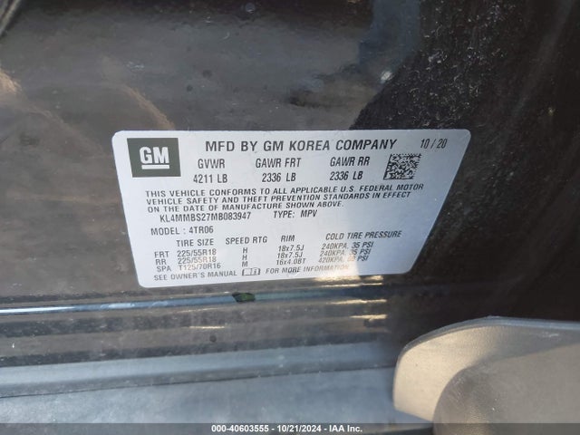 Buick Encore Gx Fwd Preferred 2021 KL4MMBS27MB083947 Image 9