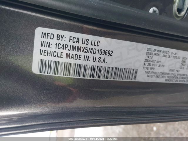 1C4PJMMX5MD109692 Jeep Cherokee Latitude Lux 4x4