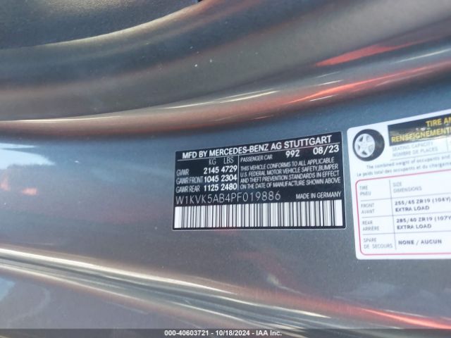 2023 MERCEDES-BENZ AMG SL 43 W1KVK5AB4PF019886 Photo 8