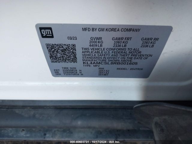 KL4AMCSL8RB001605 Buick Encore Gx Preferred Awd