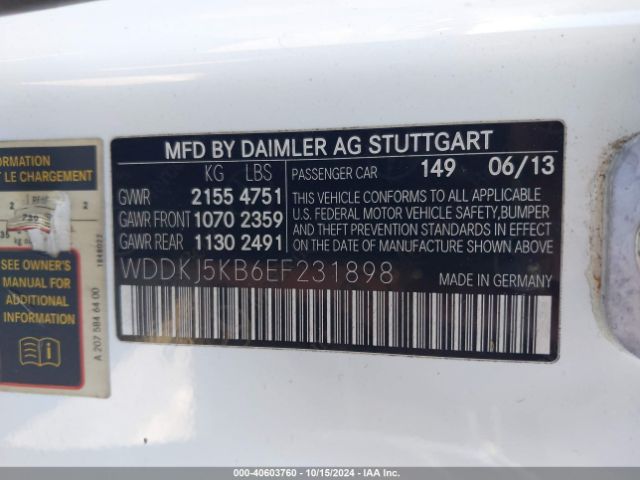 WDDKJ5KB6EF231898 Mercedes-Benz E 350