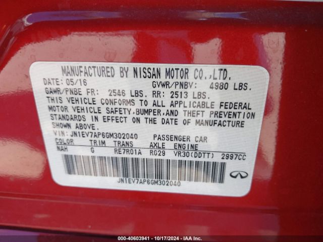 JN1EV7AP6GM302040 Infiniti Q50 3.0t Premium