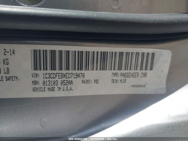 1C3CDFEBXED719470 Dodge DART GT