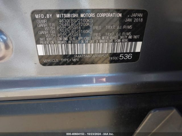 JA4AT5AA7JZ045427 Mitsubishi Eclipse Cross Sel