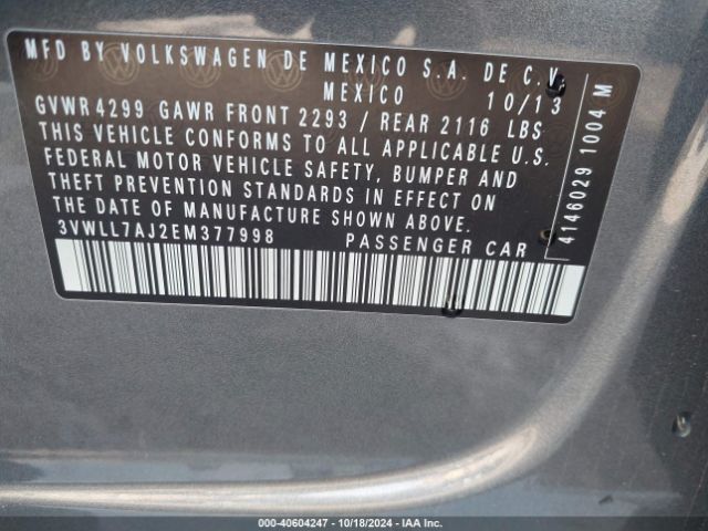 3VWLL7AJ2EM377998 Volkswagen Jetta 2.0l Tdi
