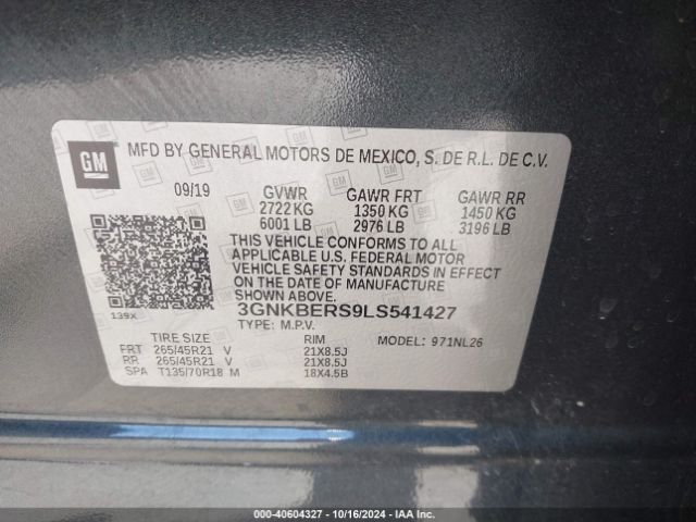 3GNKBERS9LS541427 Chevrolet Blazer Fwd Rs