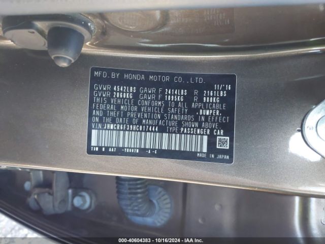 JHMCR6F39HC017444 Honda ACCORD HYBRID