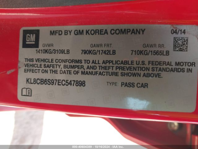 KL8CB6S97EC547898 Chevrolet Spark Ls Auto