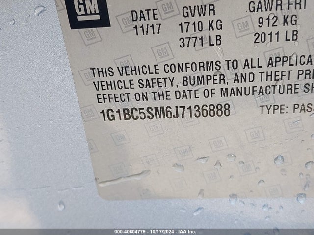 Chevrolet Cruze Ls Auto 2018 1G1BC5SM6J7136888 Image 9