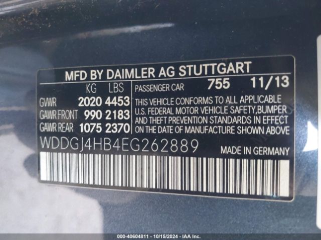 WDDGJ4HB4EG262889 Mercedes-Benz C 250