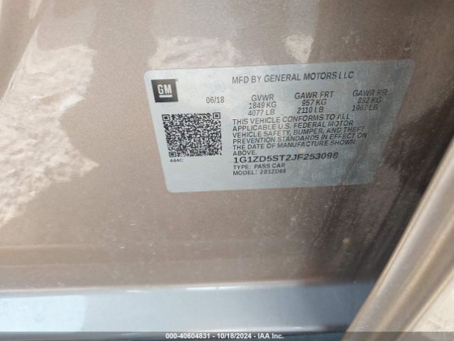 1G1ZD5ST2JF253098 Chevrolet MALIBU LT