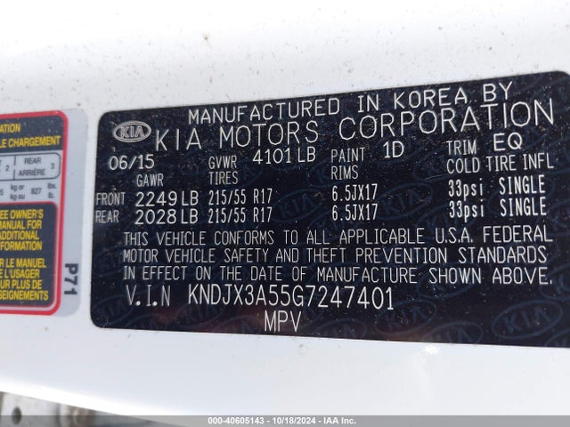 KIA Soul ! 2016 KNDJX3A55G7247401 Image 9
