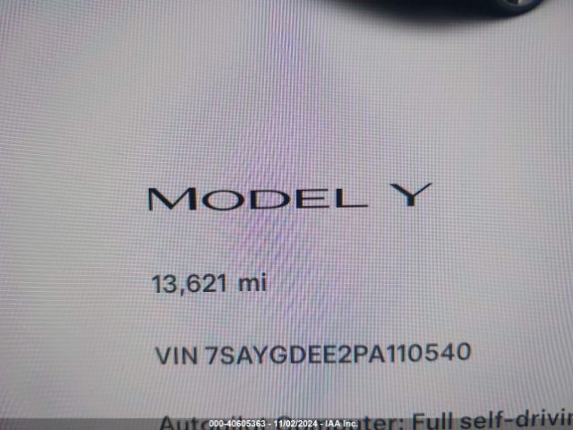 7SAYGDEE2PA110540 Tesla Model Y Awd/long Range Dual Motor All-wheel Drive