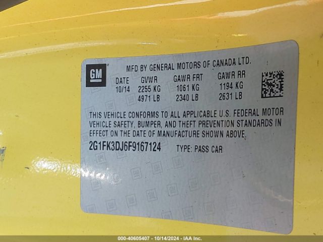 2G1FK3DJ6F9167124 Chevrolet CAMARO 2SS