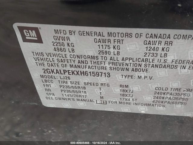 2GKALPEKXH6159713 GMC Terrain Slt