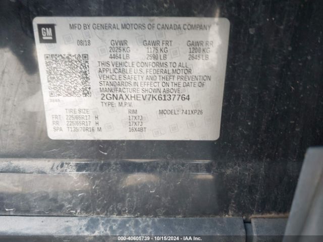 2GNAXHEV7K6137764 Chevrolet EQUINOX LS