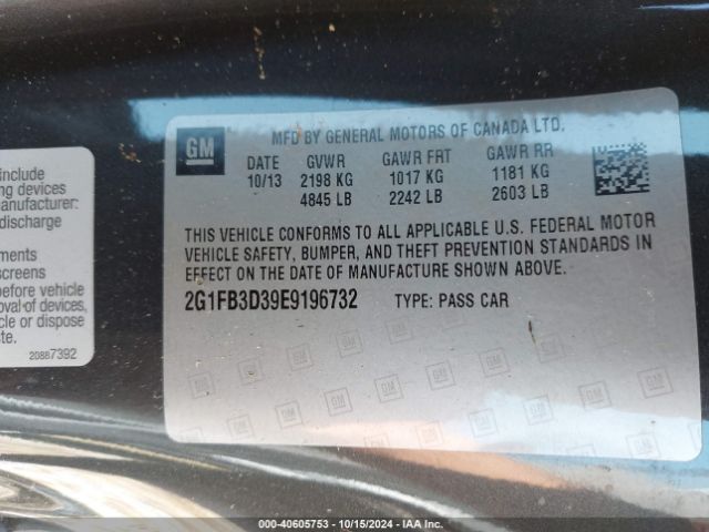 2G1FB3D39E9196732 Chevrolet Camaro 1lt
