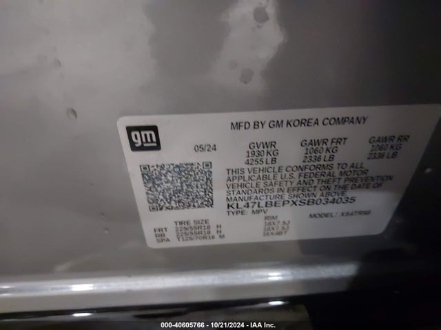 KL47LBEPXSB034035 Buick Envista Sport Touring Fwd