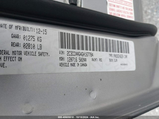 Chrysler 300 Limited 2016 2C3CCAAG4GH167784 Image 9
