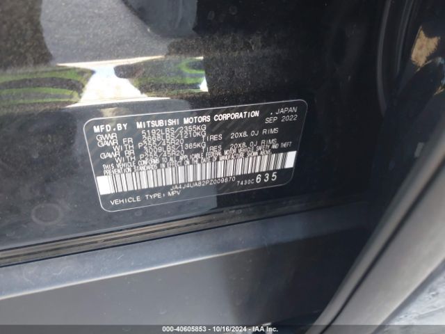JA4J4UA82PZ009870 Mitsubishi Outlander Ralliart /se 2.5 /se Black Edition /se Special Editiont