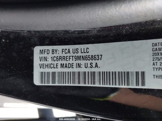 1C6RREFT9MN658637 RAM 1500 Big Horn  4x2 5'7 Box