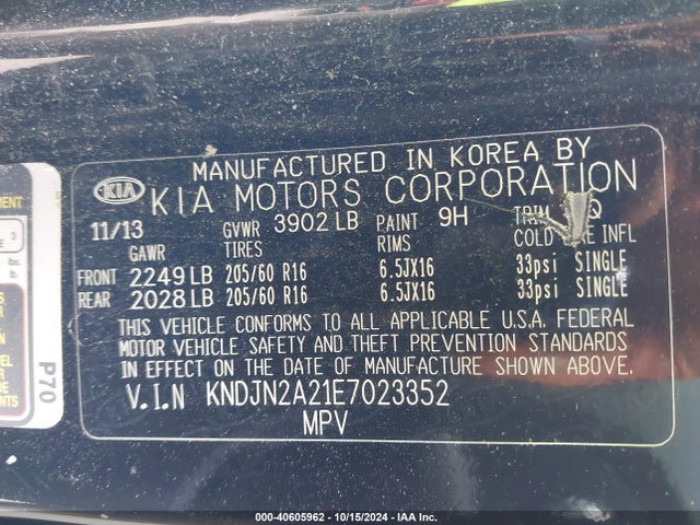 KIA Soul 2014 KNDJN2A21E7023352 Image 9