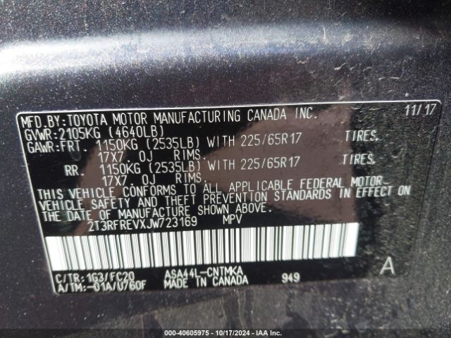 2T3RFREVXJW723169 Toyota Rav4 Adventure/xle