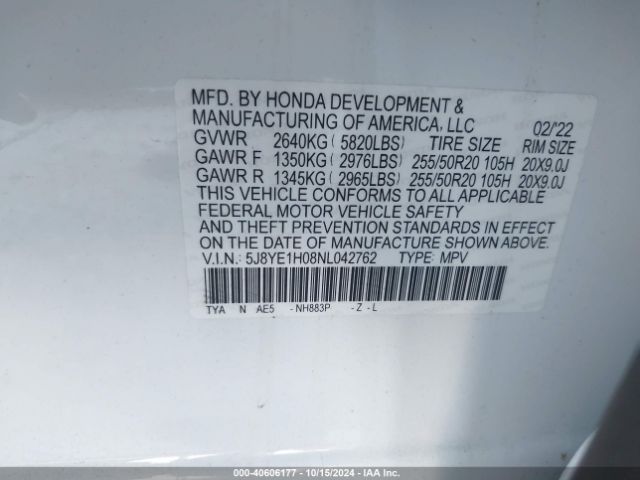 5J8YE1H08NL042762 Acura Mdx A-spec Package