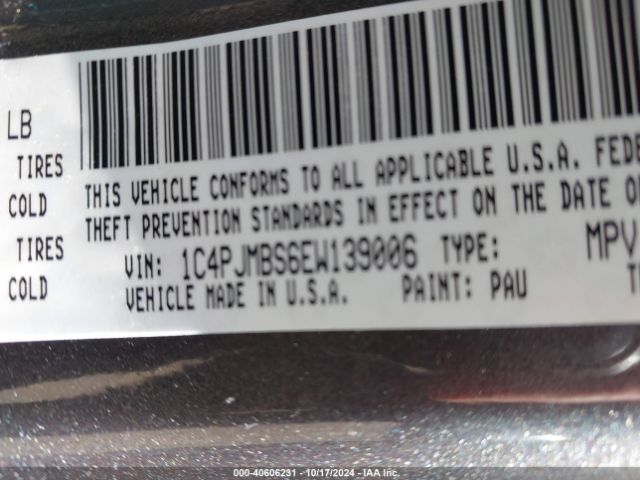 1C4PJMBS6EW139006 Jeep Cherokee Trailhawk