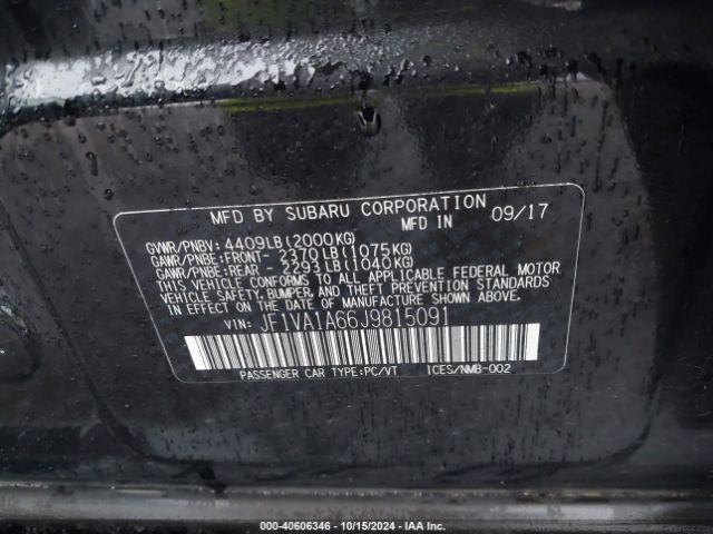 JF1VA1A66J9815091 Subaru WRX