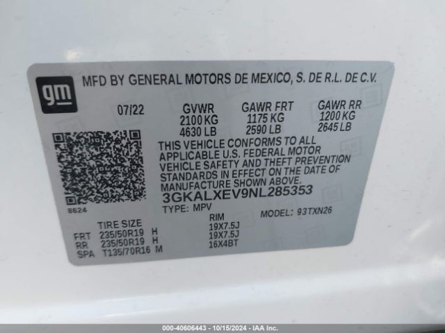 3GKALXEV9NL285353 GMC Terrain Awd Denali