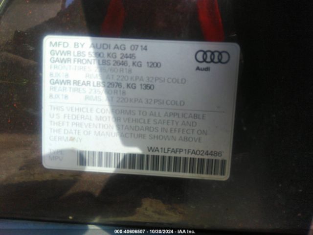 WA1LFAFP1FA024486 Audi Q5 2.0t Premium