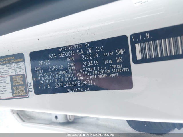 KIA Forte Lxs 2023 3KPF24AD9PE656311 Image 9