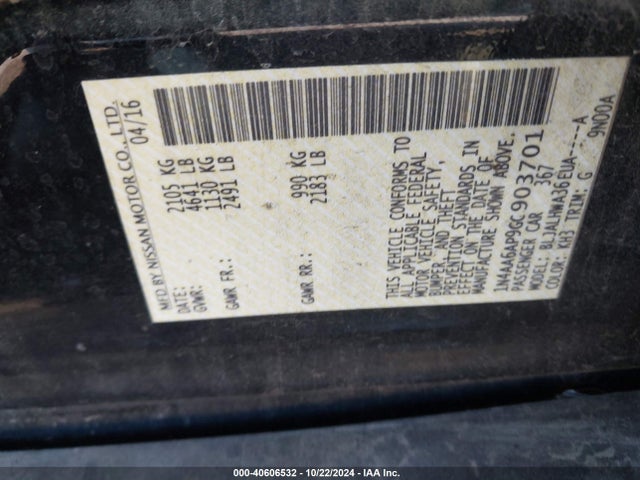Nissan Maxima 3.5 Platinum 2016 1N4AA6AP9GC903701 Image 9